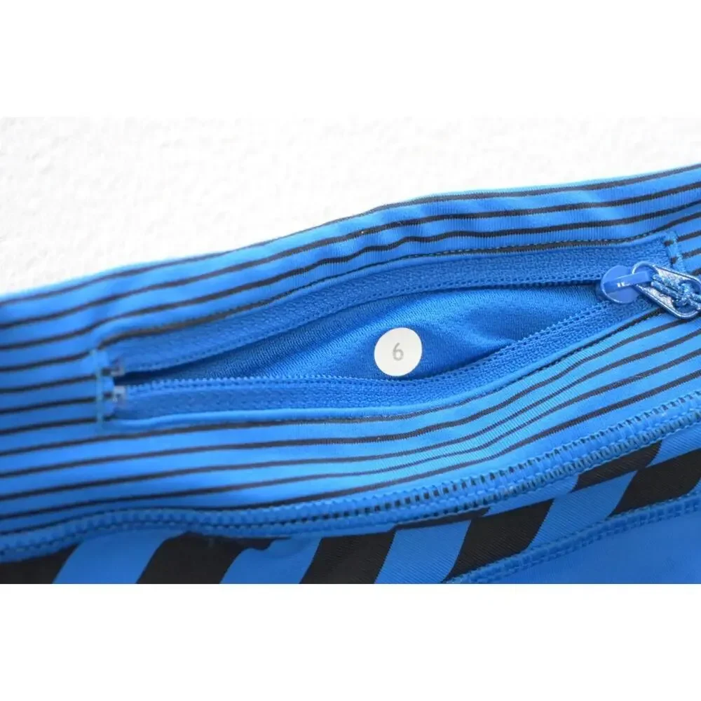 Lululemon Leggings Blue Athletic Performance Yoga Sweat Pants‎ Womens Size 6